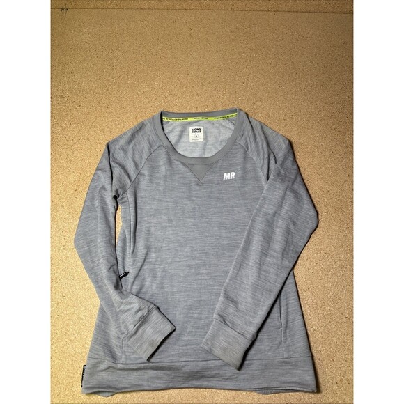 MONS ROYALE Merino Wool Sub-Rosa Sweat Women's Size M Gray - Picture 1 of 7